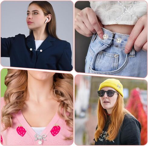 8 أجهزة كمبيوتر دبابيس السلامة الزخرفية ، فو ، دبابيس بروش فو ، شال شال مقاطع الموضة الأزياء طوق دبوس الأنيقة لؤلؤة كارديجان كلبس بروش للنساء فساتين ملابس البنات جينز السراويل الزخرفة in Kuwait