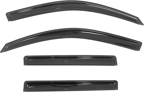 Ikon Motorsports in Channel Window ، متوافقة مع 2008-2013 Toyota Highlander & Highlander Hybrid ، حراس المطر الأكريليكي النحيف ، انحراف الرياح النافذة الجانبية 4pcs in Saudi Arabia