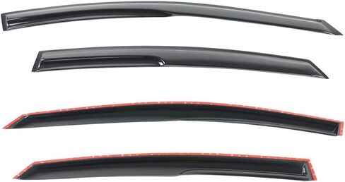 FreeMotor802 Tape-on Windows ، توافق أحجال النوافذ مع 2011-2016 Hyundai Elantra ، انحراف الرياح الجانبية لأقواد المطراء ، دخان على طراز Mugen ملون أكريليك 4 قطع in Saudi Arabia