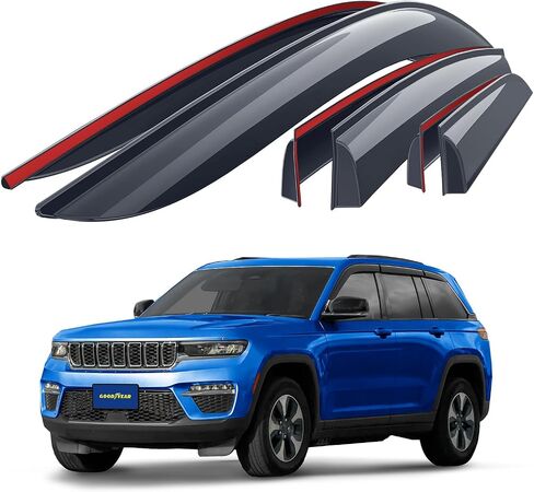 Goodyear Shatterproof Window Deflectors لجيب Grand Cherokee 2022-2025 ، حراس المطر على الشريط ، وأقنعة النوافذ ، وقناء تنحاف ، وملحقات السيارات ، 6 أجهزة كمبيوتر. - GY008897 in Saudi Arabia