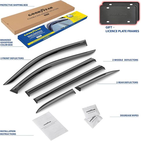 Goodyear Shatterproof Window Deflectors لجيب Grand Cherokee 2022-2025 ، حراس المطر على الشريط ، وأقنعة النوافذ ، وقناء تنحاف ، وملحقات السيارات ، 6 أجهزة كمبيوتر. - GY008897 in Saudi Arabia