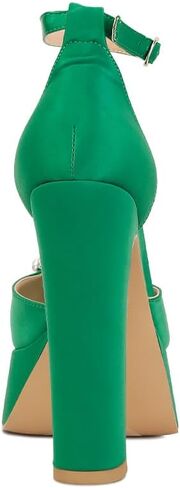 Maeissa Pearls Brooch Brooch Platform Block Clost Heel Sandals in Kuwait