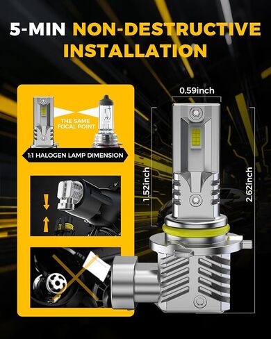 BMT XMS 9145/9140/H10 مصابيح ضوء الضباب - Switchback 6500k أبيض/3000 كبر الأصفر - ألوان مزدوجة أبيض صفراء ضباب الضباب ، حزمة 2 in Kuwait