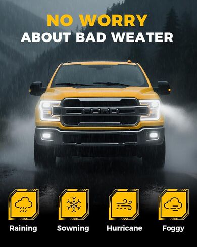BMT XMS 9145/9140/H10 مصابيح ضوء الضباب - Switchback 6500k أبيض/3000 كبر الأصفر - ألوان مزدوجة أبيض صفراء ضباب الضباب ، حزمة 2 in Kuwait