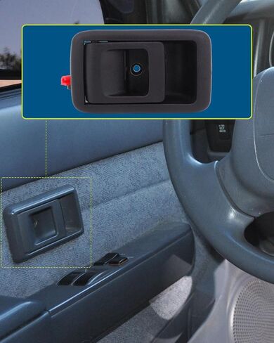 Lujuntec Interior Door Handles President Side Passenger Placengy for 2001-2004 لـ Toyota Tacoma Melecture Black (2pcs) in Saudi Arabia