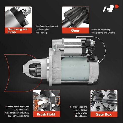 A-Premium Starter Motor Compatible with Jeep 2016-2020 Grand Cherokee, 2018-2023 Wrangler & Dodge Durango 2016-2020, 3.6L, 12V 1.2KW 11-Teeth CW, Replace# 56029780AC in Saudi Arabia