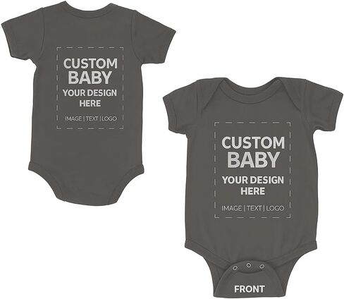 Custom Baby Bodysuit Design Your Own Body suit - Personalized Text Image - Baby Boy & Girl Newborn Romper in Saudi Arabia