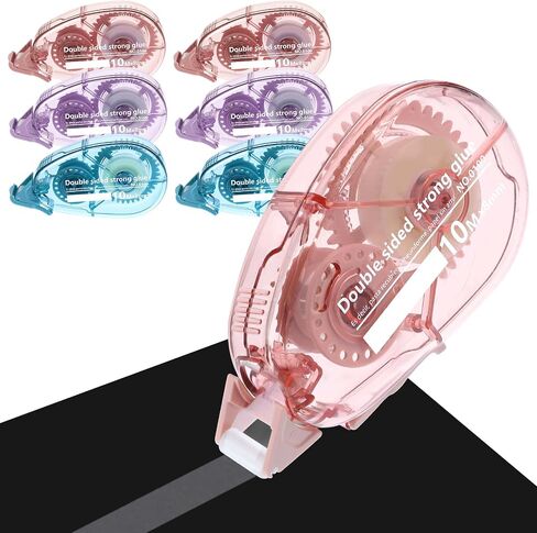 Glue Tape Roller, 4 Pack Adhesive Scrapbook Tape 0.31In × 26Ft Double Sided Glue Tape for Scrapbooking Journaling Supplies Photo DIY Crafts in Saudi Arabia