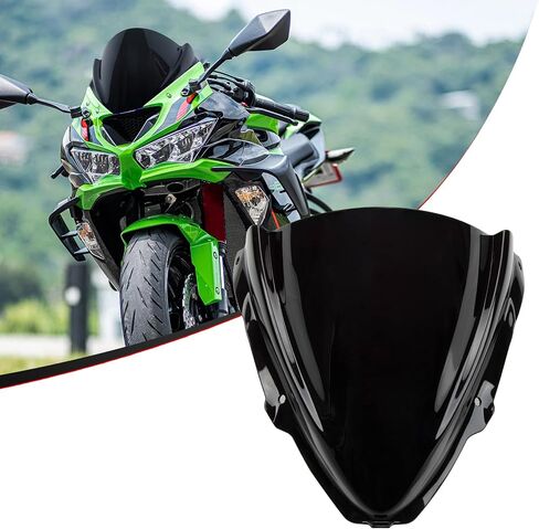 PSLER ZX6R الزجاج الأمامي-دبلبل الفقاعة الزجاجية ZX-6R الملحقات الزجاج الأمامي للدراجات النارية ل NINJA ZX6R ZX-6R ZX 6R NINJA 2024 2025 in Kuwait