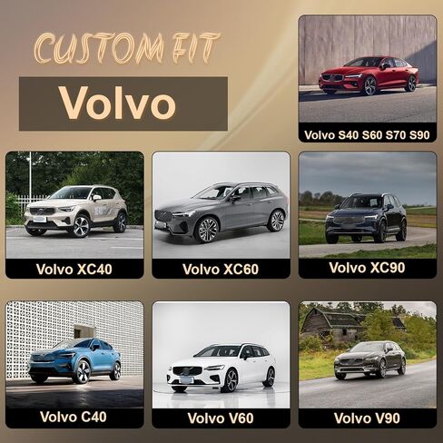 Front Car Seat Covers for Volvo,Leather Waterproof Seat Protector Custom Fit Volvo XC90 XC60 XC40 V60 C40 V90 S70 S40 S60 S90,2 Pack,Black in Saudi Arabia