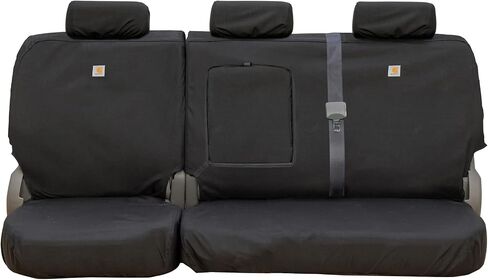 Covercraft Carhartt Super Dux Seatsaver Custom Custom Covers | يناسب 2011-2018 RAM 1500 ، 2019-2024 RAM 1500 Classic ، 2011-2024 RAM 2500/3500/4500 | 2nd الصف 40/60 مقعد مقعد ، سوبر دوكس الأسود in Saudi Arabia