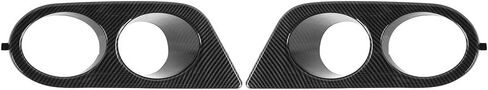 Qiilu Front Bumper Foglight Cover, 1 pair Front Bumper Fog Light Lamp Cover Cap Dual Holes Car Lighting Accessory Fit for E46 M3 2001‑2006(Carbon Fiber Style) in Saudi Arabia