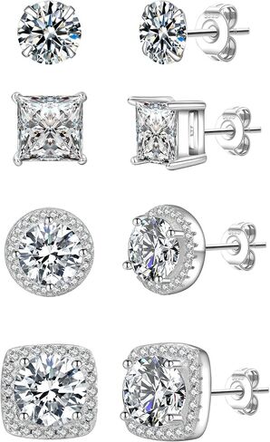 Senteria 925 Sterling Silver Buds أقراط للنساء عنصات الزركونيا المكعبات المكعب in Kuwait