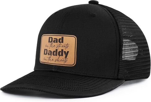 American Flag Dad Hat for Men, Fathers Day Birthday Gifts for Dad Leather Patch Trucker Hat in Kuwait