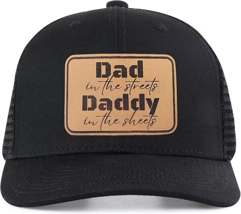 American Flag Dad Hat for Men, Fathers Day Birthday Gifts for Dad Leather Patch Trucker Hat in Kuwait