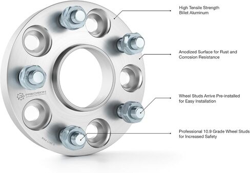 2pcs 25mm (1 inch) 5x100 Hubcentric Wheel Spacers (54.1mm Bore, 12x1.5 Studs) Compatible with Lexus CT200H Scion tC Toyota Camry Corolla Celica Matrix Prius (See Listing for Specific Year) in Saudi Arabia