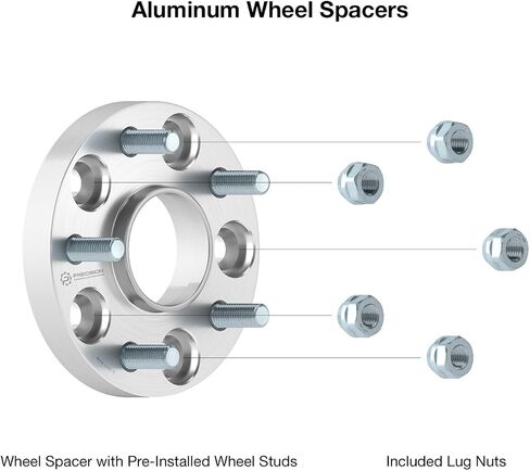 2pcs 25mm (1 inch) 5x100 Hubcentric Wheel Spacers (54.1mm Bore, 12x1.5 Studs) Compatible with Lexus CT200H Scion tC Toyota Camry Corolla Celica Matrix Prius (See Listing for Specific Year) in Saudi Arabia