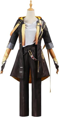 Cos-Animefly Trailblazer Style Cosplay Costume Set, Sci-Fi Uniform Jacket Pants Belt Gloves for Halloween Party or Stage Wear in Saudi Arabia