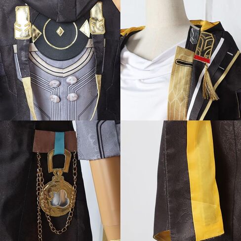 Cos-Animefly Trailblazer Style Cosplay Costume Set, Sci-Fi Uniform Jacket Pants Belt Gloves for Halloween Party or Stage Wear in Saudi Arabia