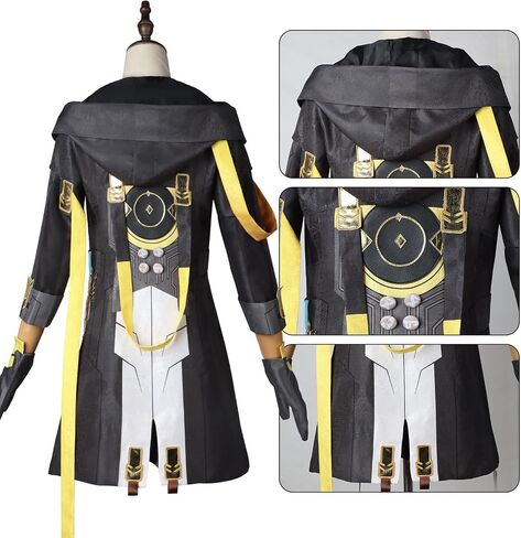 Cos-Animefly Trailblazer Style Cosplay Costume Set, Sci-Fi Uniform Jacket Pants Belt Gloves for Halloween Party or Stage Wear in Saudi Arabia