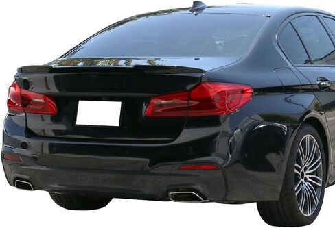المفسد الجذع مسبقًا متوافقًا مع 2017-2023 BMW 5 Series G30 Sedan ، M4 V Style #475 Black Sapphire Metallic ABS WID من Ikon Motorsport ، 2018 in Kuwait