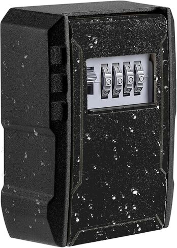 UPGRADE Extra Large Capacity Key Lock Box, Weatherproof Wall Mount Key Box for Car Keys, Fob, House Keys, Key Safe Security Storage Lock Box for Indoor, Outdoor, Garage, Garden, Store in Saudi Arabia