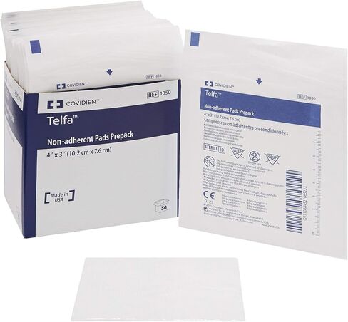 Complete Medical KE1050 3 x 4 Telfa Non-Adherent Dressing Sterile 1s - Box of 50 in Saudi Arabia
