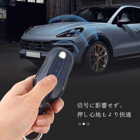 لغطاء مفتاح Porsche Leather مفتاح FOB مع قشرة مفتاح المفاتيح متوافقة مع 2020-2021 Porsche Panamera ، Cayenne-Black in Kuwait