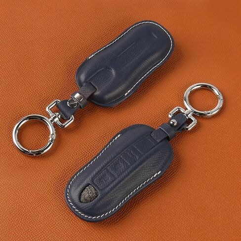 لغطاء مفتاح Porsche Leather مفتاح FOB مع قشرة مفتاح المفاتيح متوافقة مع 2020-2021 Porsche Panamera ، Cayenne-Black in Kuwait