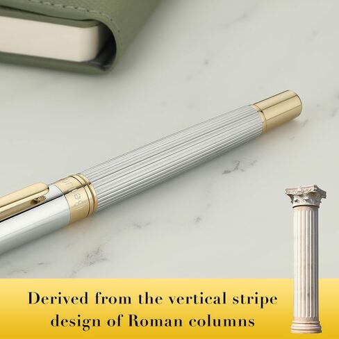 BEILUNER Lighthouse series Rollerball pen, matte black pen body, exquisite vertical lines, Schneider 850 refill, suitable for men, office, professionals, exquisite and chic designer pen in Saudi Arabia