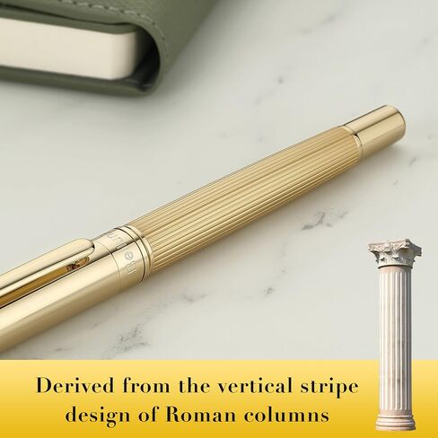 BEILUNER Lighthouse series Rollerball pen, matte black pen body, exquisite vertical lines, Schneider 850 refill, suitable for men, office, professionals, exquisite and chic designer pen in Kuwait