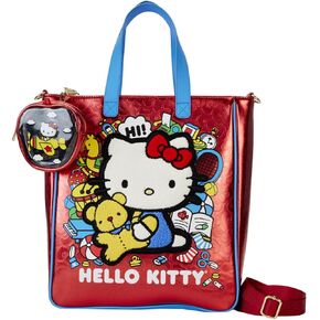 Loungefly Sanrio Hello Kitty 50th Anniversary Bag مع حقيبة عملة معدنية in Kuwait