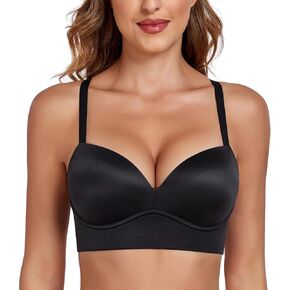 Lemorosy Women's Push Up Wireless Bra Multiway Convertible Plunge v Brassiere No Underwire Pated Most Most Moxt in Kuwait
