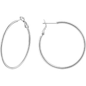 14K Gold Plated 925 Sterling Silver Posts large Hoop Earrings for Women, Hypoallergenic Big Hoop Earrings Lightweight Jewelry for Women 30/40/50/60/70MM in Kuwait