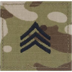 Multicam Rank Insignia Hook Fastener E-5 Sgt Black in Saudi Arabia