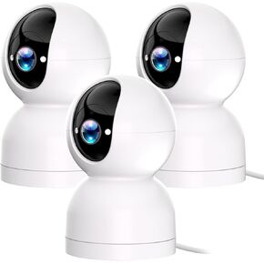 Rraycom 2Pack Baby Camera Monitor for Home Security - 4MP WiFi 6 Indoor Camera, PTZ Camera w/Motion Detection & Tracking, 2-Way Talk, Color Night Vision, Privacy Mode, 24/7 Cloud & SD, Works w/Alexa in Kuwait