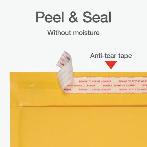 Quality Park Bubble Mailers, 6 x 9 Shipping Envelopes, Self-Seal, Durable Brown Kraft Padded Envelopes, Redi-Strip Peel Off Closure, 50 Per Box (QUA85755) in Saudi Arabia