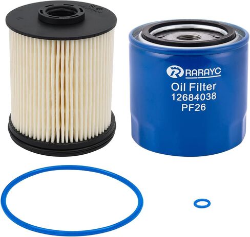 6.6L Duramax Filter Set PF26 Oil Filter & TP1015 Fuel Filter Compatible with 2020-2024 Chevy Silverado/GMC Sierra2500HD 3500HD | OE Replacement (Part# PF26, TP1015) in Saudi Arabia
