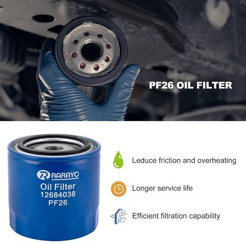 6.6L Duramax Filter Set PF26 Oil Filter & TP1015 Fuel Filter Compatible with 2020-2024 Chevy Silverado/GMC Sierra2500HD 3500HD | OE Replacement (Part# PF26, TP1015) in Saudi Arabia