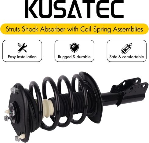 KUSATEC 172321 Front Pair Complete Struts Shock Absorber fit for Buick Lucerne Cadillac DTS 2006 2007 2008 2009 2010 2011, Left/Right Struts with Coil Spring Assemblies in Saudi Arabia
