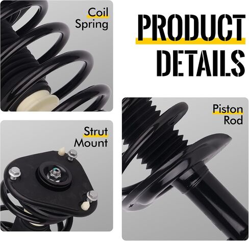 KUSATEC 172321 Front Pair Complete Struts Shock Absorber fit for Buick Lucerne Cadillac DTS 2006 2007 2008 2009 2010 2011, Left/Right Struts with Coil Spring Assemblies in Saudi Arabia