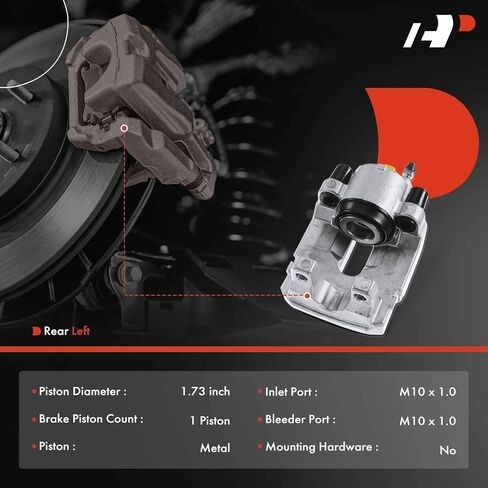 A-Premium Disc Brake Caliper Assembly Without Bracket Compatible with Select BMW Models - E70 X5 2007-2013, F15 X5 2013-2018, F15 X5 2016-2018, E71 X6 2009-2014, F16 X6 2014-2019 - Rear Passenger in Saudi Arabia