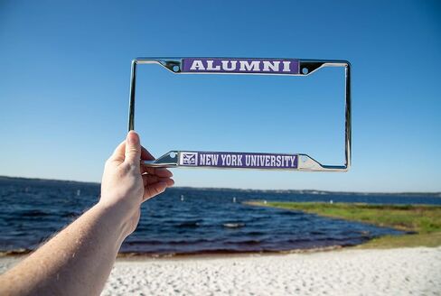 Desert Cactus New York University NYU Violets Car Accessories Metal License Plate Frame and Tag Holder for Front or Rear of Car (Alumni) in Saudi Arabia