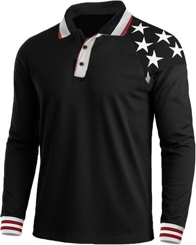 Mens American Flag Patriotic Polo Shirts in Saudi Arabia