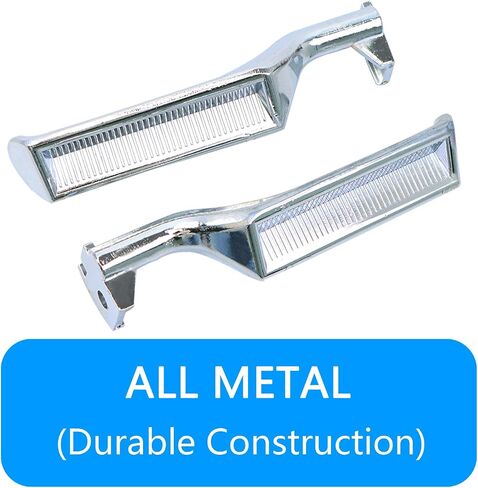 Interior Door Handle All Metal Handle Compatible with Ford Bronco F150 F250 F350 F53 F59 F800 1987-1996 Front Rear Left and Right Side Replaces# 77178 E7TZ-1522601-A (Silver) in Kuwait