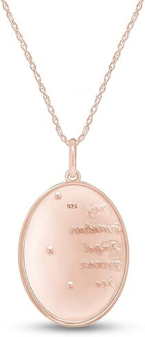 My Guardian Angel Protect Me Two Tone Pendant Necklace in 14k Gold Over Sterling Silver in Saudi Arabia