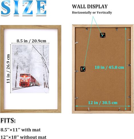egofine 22x28 إطار صورة الخشب الصلب مغطاة بملفات زجاجية من أجل 18x24 أبيض لتركيب الجدار إطار ملصق معلق رأسيًا أو أفقيًا ، أبيض in Kuwait