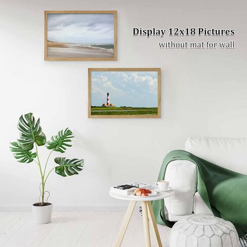 egofine 22x28 إطار صورة الخشب الصلب مغطاة بملفات زجاجية من أجل 18x24 أبيض لتركيب الجدار إطار ملصق معلق رأسيًا أو أفقيًا ، أبيض in Kuwait