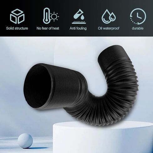 Air Intake Pipe, Retractable Flexible Air Guide Hose, High Temperature Resistant Modified Intake System Accessories, for Most Cars Trucks (Black #76 mm) in Saudi Arabia