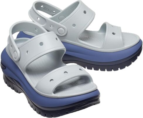 Crocs Unisex Classic Mega Crush Platform Sandals Wedge, Elephant, Numeric_8 in Kuwait